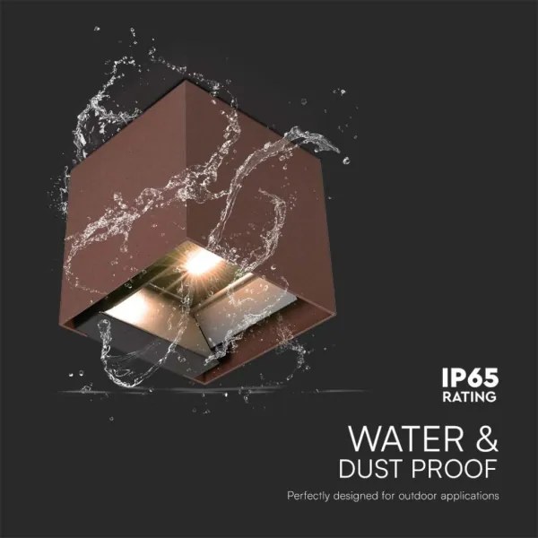 Applique a LED solare con sensore LED/9W/3,7V IP65 4000K marrone