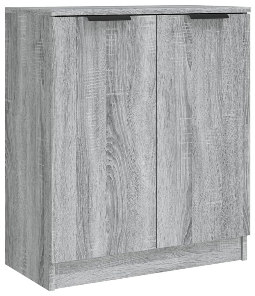 Credenze 2 pz grigio sonoma 60x30x70 cm in legno multistrato