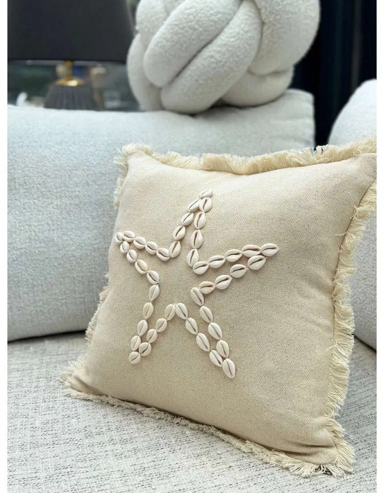 Federa decorativa in cotone 43x43 cm Seashells – Mioli Decor