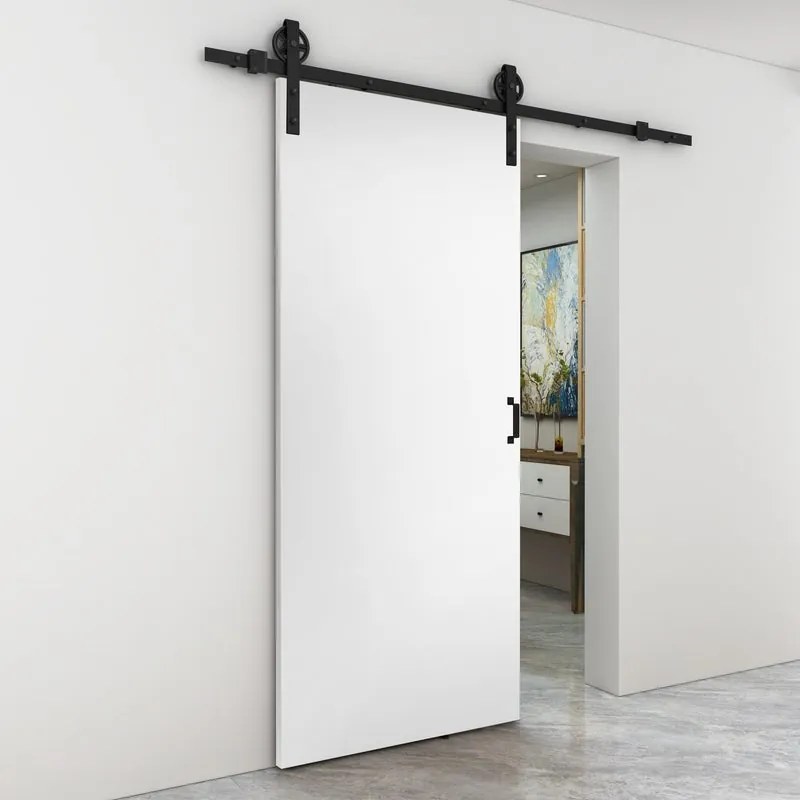 Porta scorrevole reversibile Cool in mdf bianco, L 92.5 x H 211.5 cm, con binario Rodeo