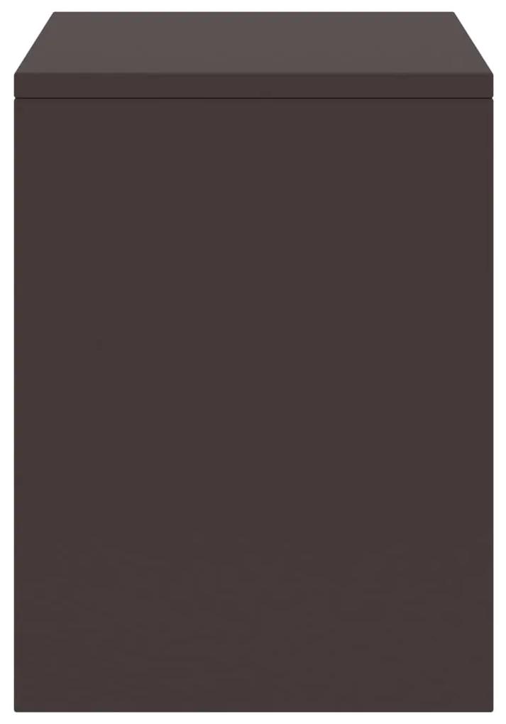 Comodini 2 pz marrone scuro 35x30x40 cm in pino massello