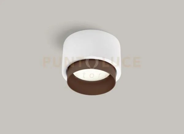 Syme lampada da soffitto 1 luce attacco gx53 tonda bronzo d.11cm