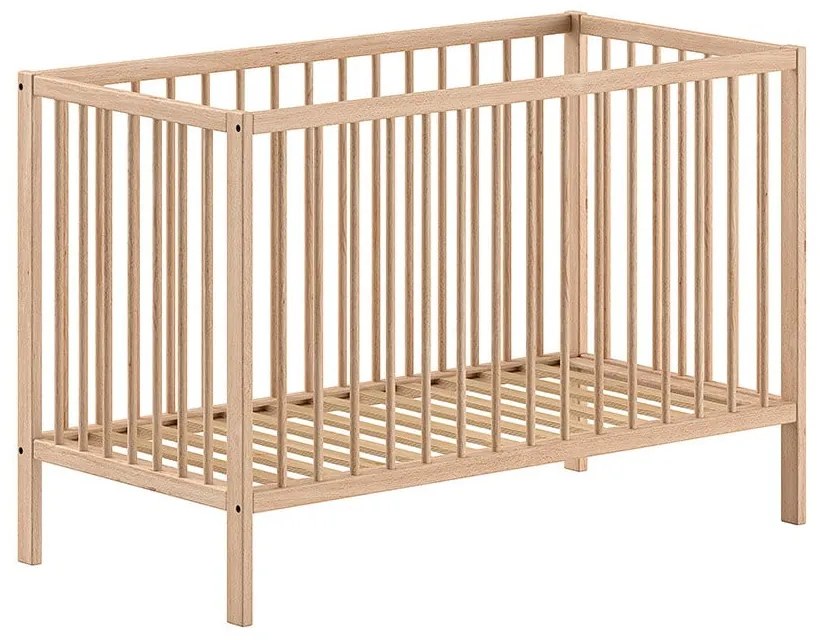 Lettino in legno di pino di colore naturale 60x120 cm DINO - Vipack