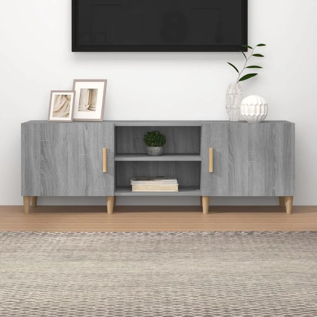 Mobile Porta Tv Grigio Sonoma 150x30x50 Cm İn Legno Multistrato /