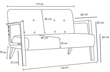 Divano due posti TUMI marrone