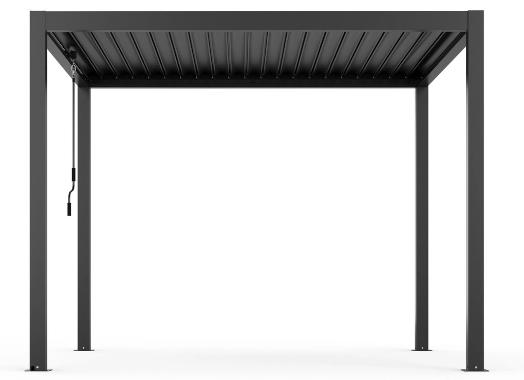 MAHONEY - pergola bioclimatica in alluminio 3x4 con doppia lamella a movimentazione manuale