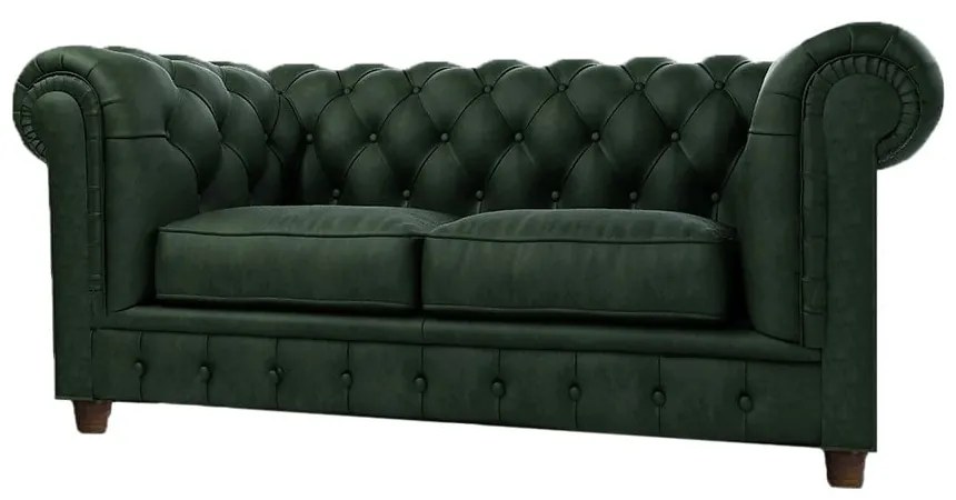 Divano in velluto verde scuro 184 cm Cambridge - Ropez