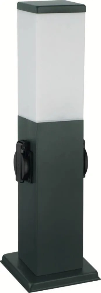 Brilagi - Lampada da esterno con 2 prese SCHUKO NOVA 1xE27/15W/230V 40 cm IP44 antracite