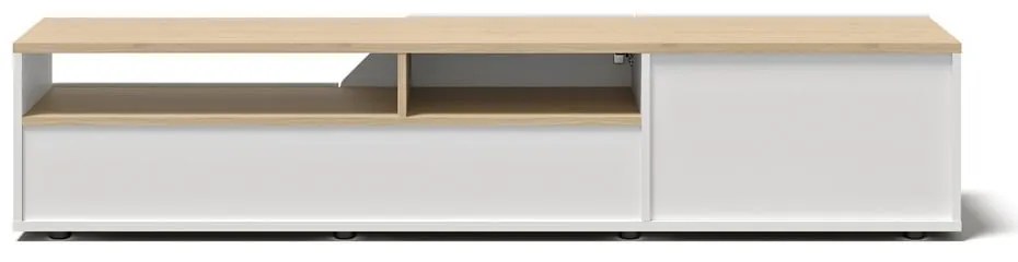 Tavolo TV bianco in rovere 180x38 cm Verone - TemaHome