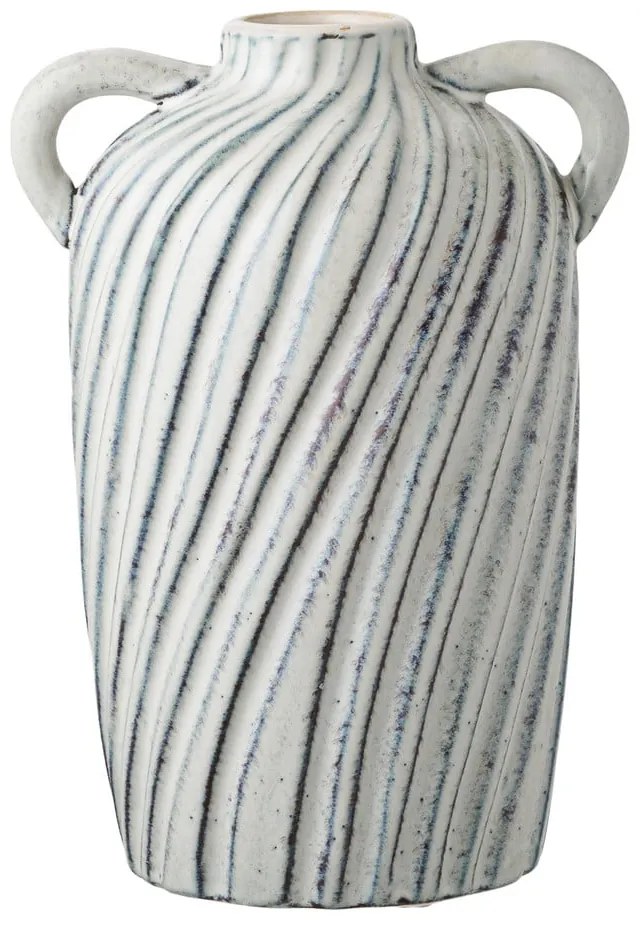 Vaso azzurro in ceramica (altezza totale 22 cm) Mimi – House Nordic