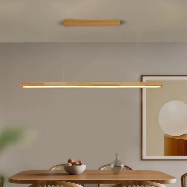 Brilagi - Lampada a sospensione LED con cavo UMEA WOOD LED/30W/230V 120 cm in legno di caucciù