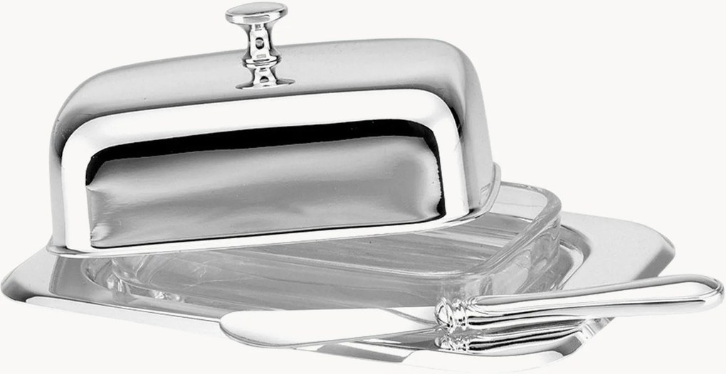 Burriera placcata in argento con coltello Siegfried