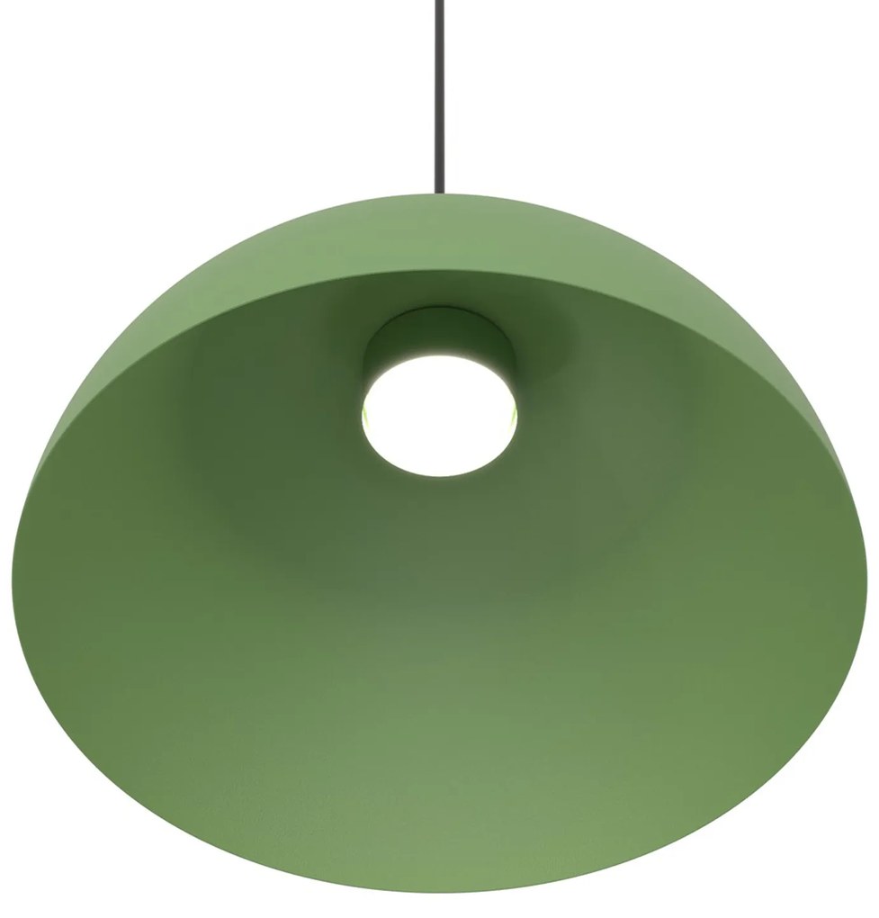 Lampadario Minimal Efesto Acciaio Nero Verde 1 Luce Gx53