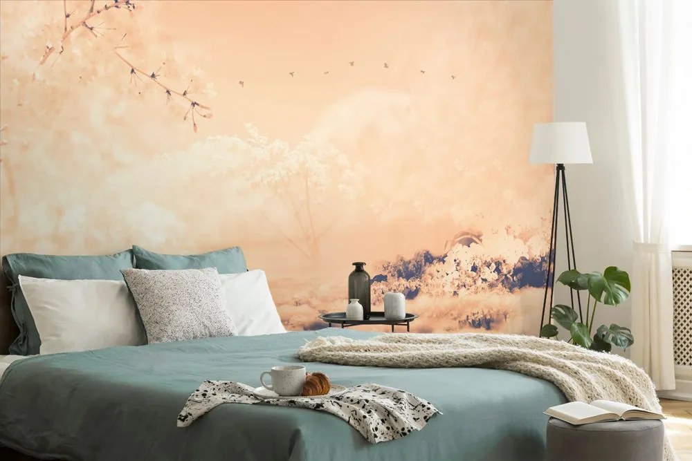Carta da parati – Tra le braccia degli alberi Peach Fuzz