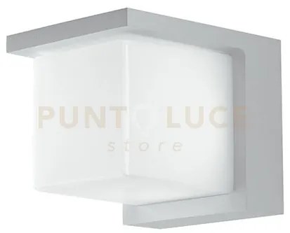 Applique led nismo bianca in alluminio 12w 1440lm 4000k ip54 10x10x...