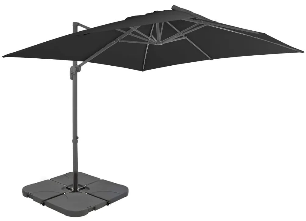 Parasole Da Giardino Con Base Portatile Antracite /