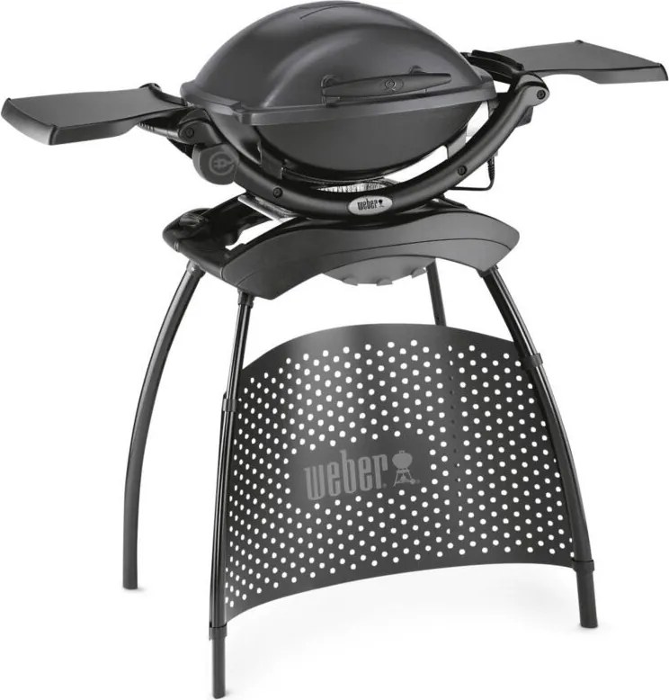 Weber - Barbecue elettrico q 1400 con supporto, grigio scuro