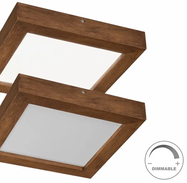 Brilagi-Luce LED dimmerabile WOODY FRAME LED/24W/230V quercia 30x30 cm IP44 + +TC