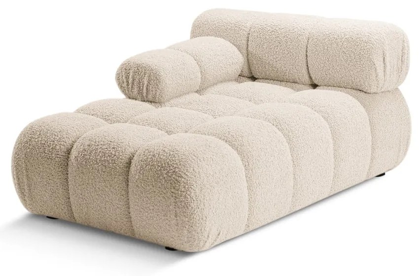 Modulo divano in bouclé beige (angolo sinistro) Bellis - Micadoni Home