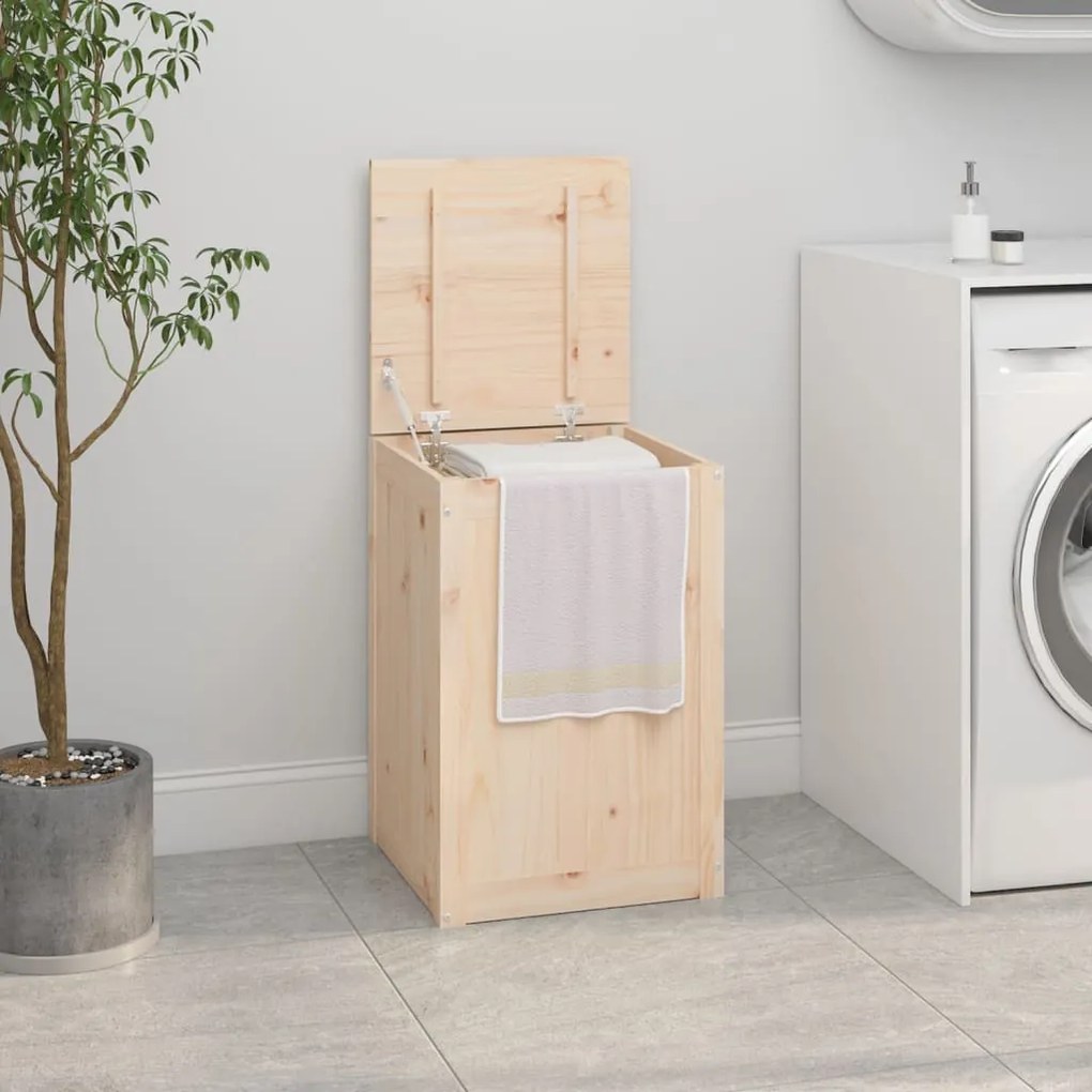 Contenitore Per Bucato 44x44x66 Cm Legno Massello Pino /