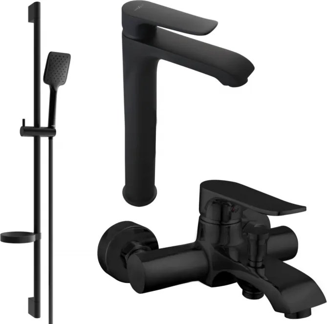 Mexen Pecos DS62 set da bagno, nero - 72713DS62-70