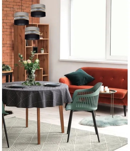 Lampadario a sospensione con filo CORAL 3xE27/60W/230V nero-grigio