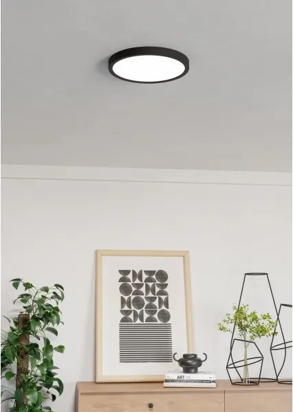 Eglo 901373 -LED RGBW Dimmerabile plafoniera per bagno FUEVA-Z LED/14,3W/230V 27,8cm IP44 nero