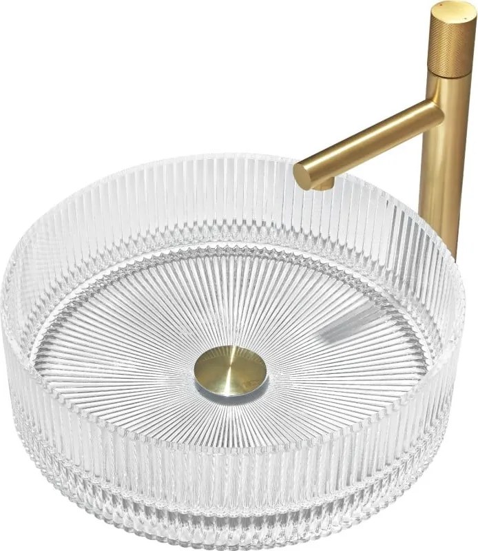 Mexen Eiva lavabo da appoggio in vetro 39 x 39 cm, trasparente - 24163900