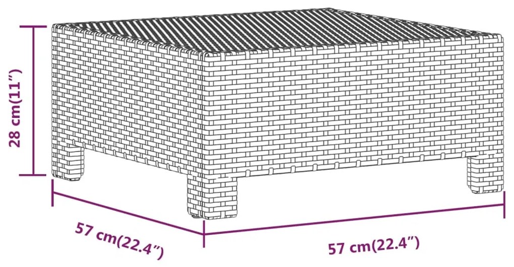 Set Divani da Giardino 5 pz con Cuscini in Polyrattan Grigio