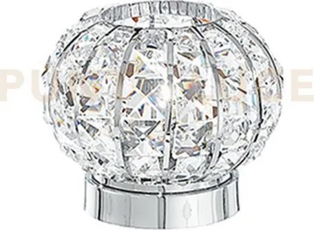 Lume concert cromo 1 luce attacco e27 20x20x18cm in metallo e crist...