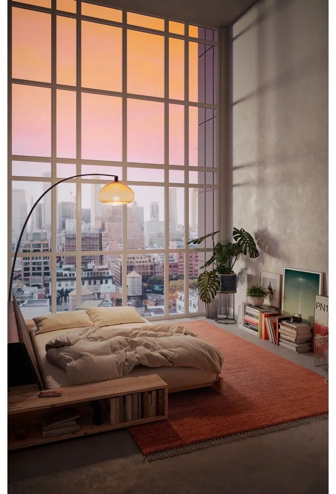 Divano letto in velluto a coste rosa 244 cm Base - Karup Design