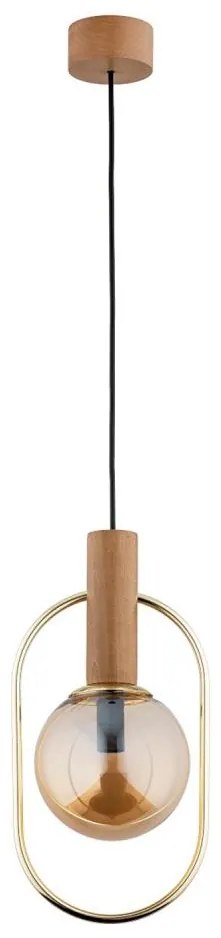 Lampadario a sospensione con filo MUFI 1xE14/10W/230V oro/beige