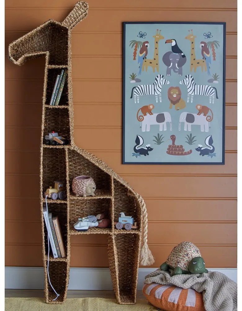 Libreria in rattan per bambini 46x148 cm Kalu - Bloomingville Mini