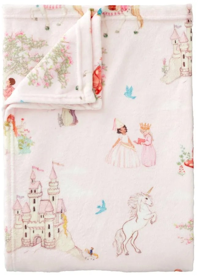 Coperta per bambini rosa in micropile 150x200 cm Fairytale – Belle &amp; Boo