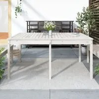 Tavolo da Giardino Bianco 159,5x82,5x76cm Legno Massello Pinocod mxl 105899