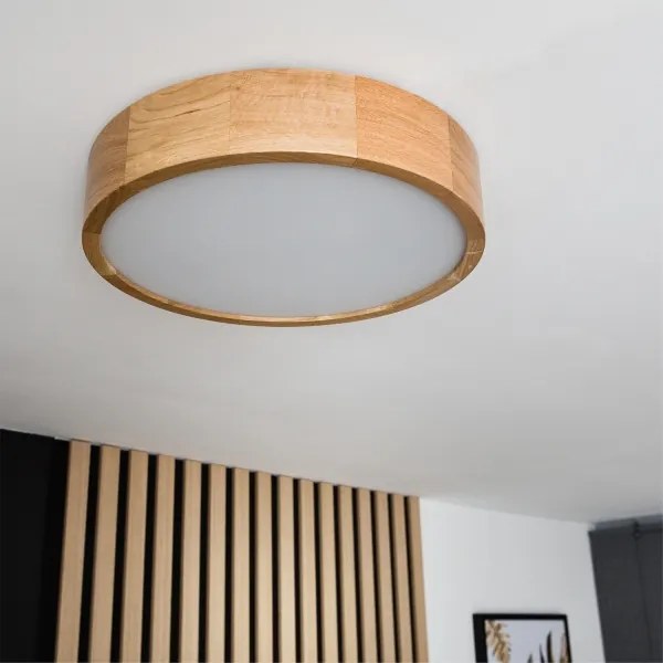 Brilagi - LED RGBW dimmerabile, plafoniera CARVALHO 2xE27/9W/230V Wi‑Fi rovere Ø 37,5 cm
