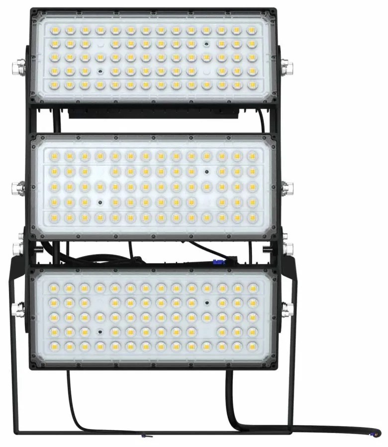Faro Modulare LED 600W IP66, 167lm/W, Dimmerabile DALI - INVENTRONICS Colore Bianco Naturale 4.000K, Scegli l'angolo di illuminazione 30°, Scegli le staffe dei moduli Orientabili