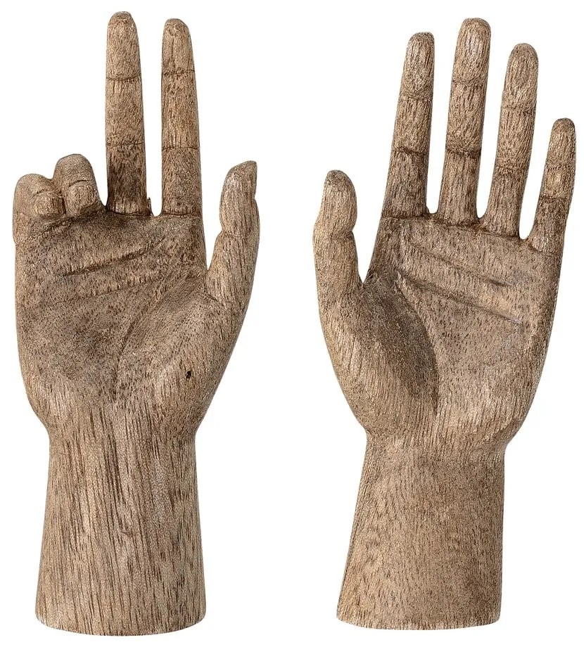 Statuette in legno in set di 2 pezzi 13 cm Teis - Bloomingville