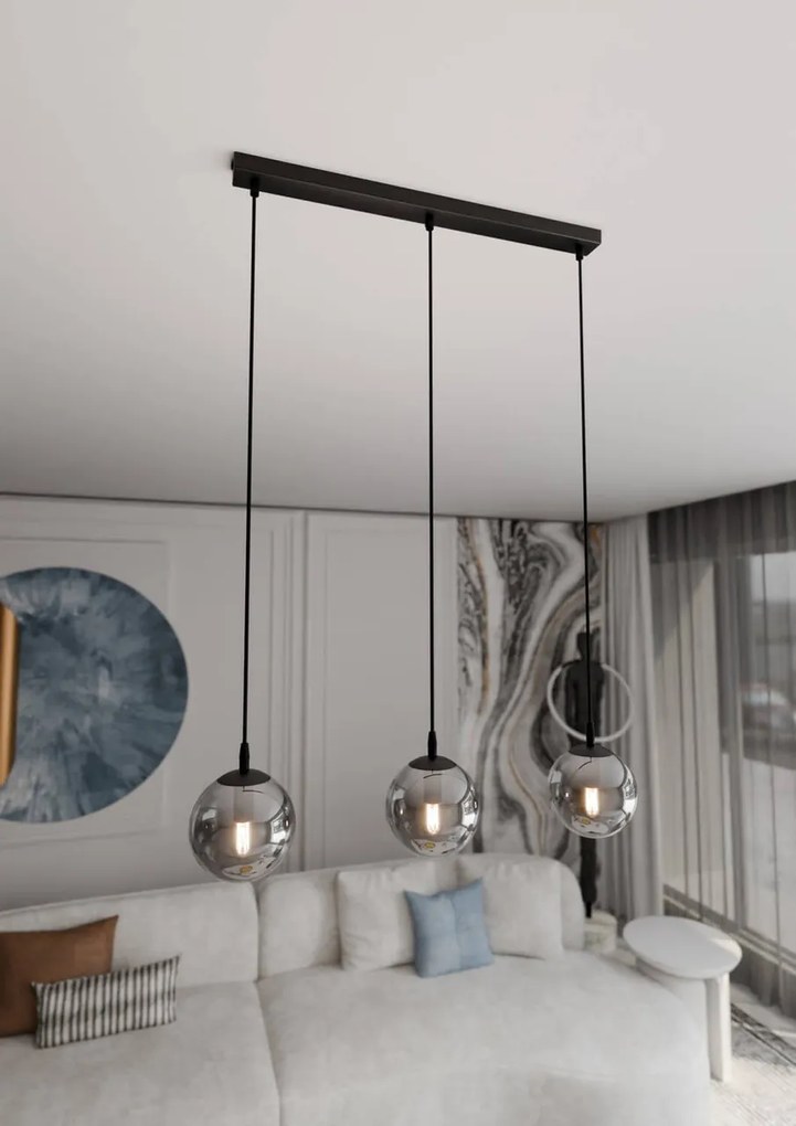 Lampadario a sospensione COSMO 3 BLACK GRAFIT