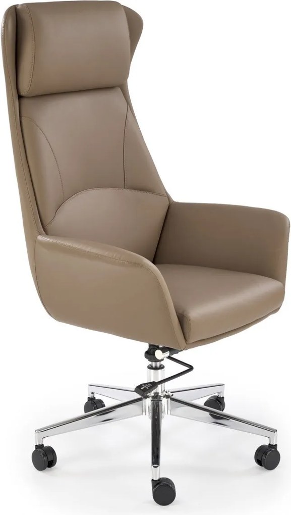 Sedia da ufficio Ederson in ecopelle cappuccino - H131 cm