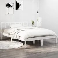 Giroletto Bianco in Legno Massello 150x200 cm 5FT King Size cod mxl 64390