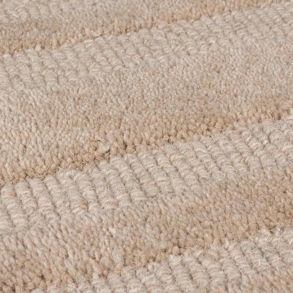 Tappeto beige in lana tessuto a mano 160x230 cm Zen Rectangles – Flair Rugs