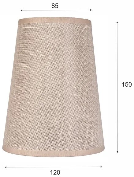 Paralume di ricambio per lampadario e applique ANTONIO E14 150x120 mm beige