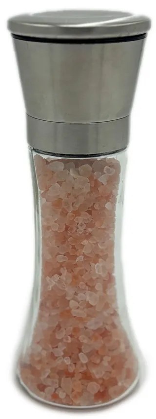 Macina Sale Rosa Himalayano Grosso alto in vetro e acciaio 200gr