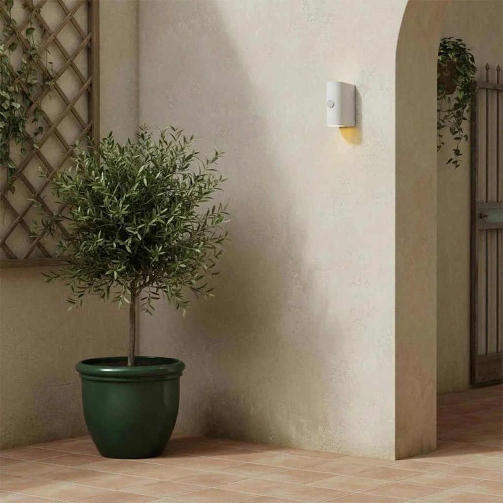 Applique Stondata 2xGU10 con Sensore di Movimento IP65 - Bianca