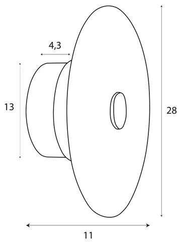 MAXLIGHT W0356 - Applique a LED ALLURE LED/5W/230V diametro 28 cm oro/limpido