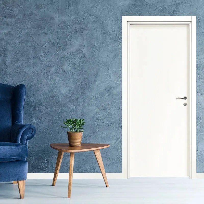 Porta interna a battente Silent Oxford in legno colore bianco, L 80 x H 210 cm, apertura reversibile