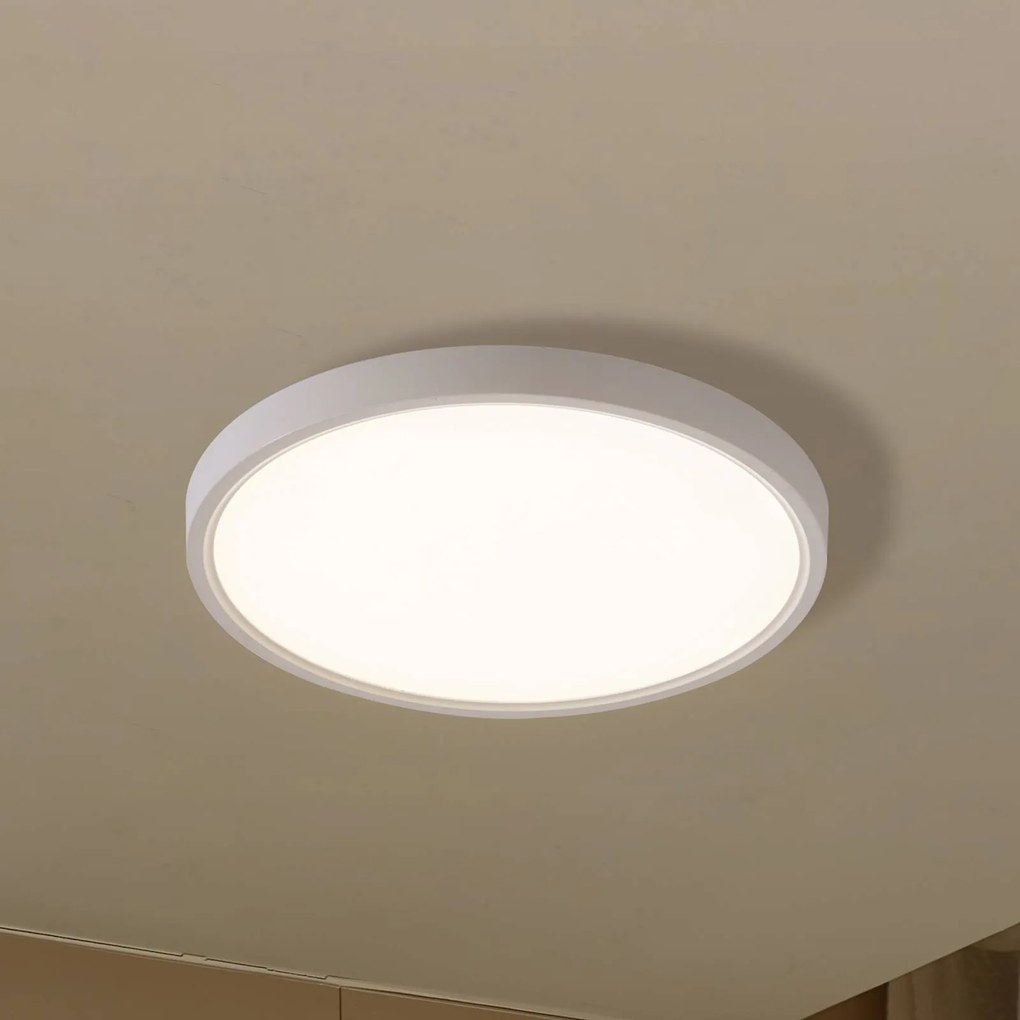 Lindby Smart plafoniera LED Deika, Ø 30 cm, bianco, Tuya