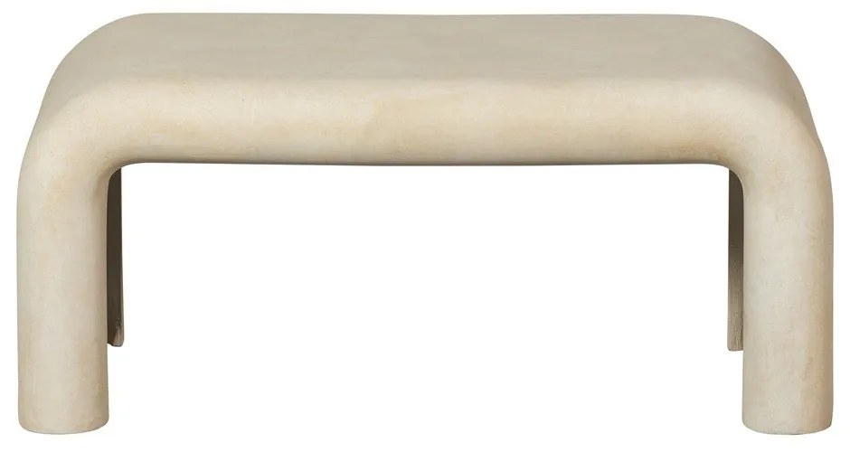 Set di tavolini da salotto color crema con effetto pietra 2 pz 42x92 cm Stani – WOOOD