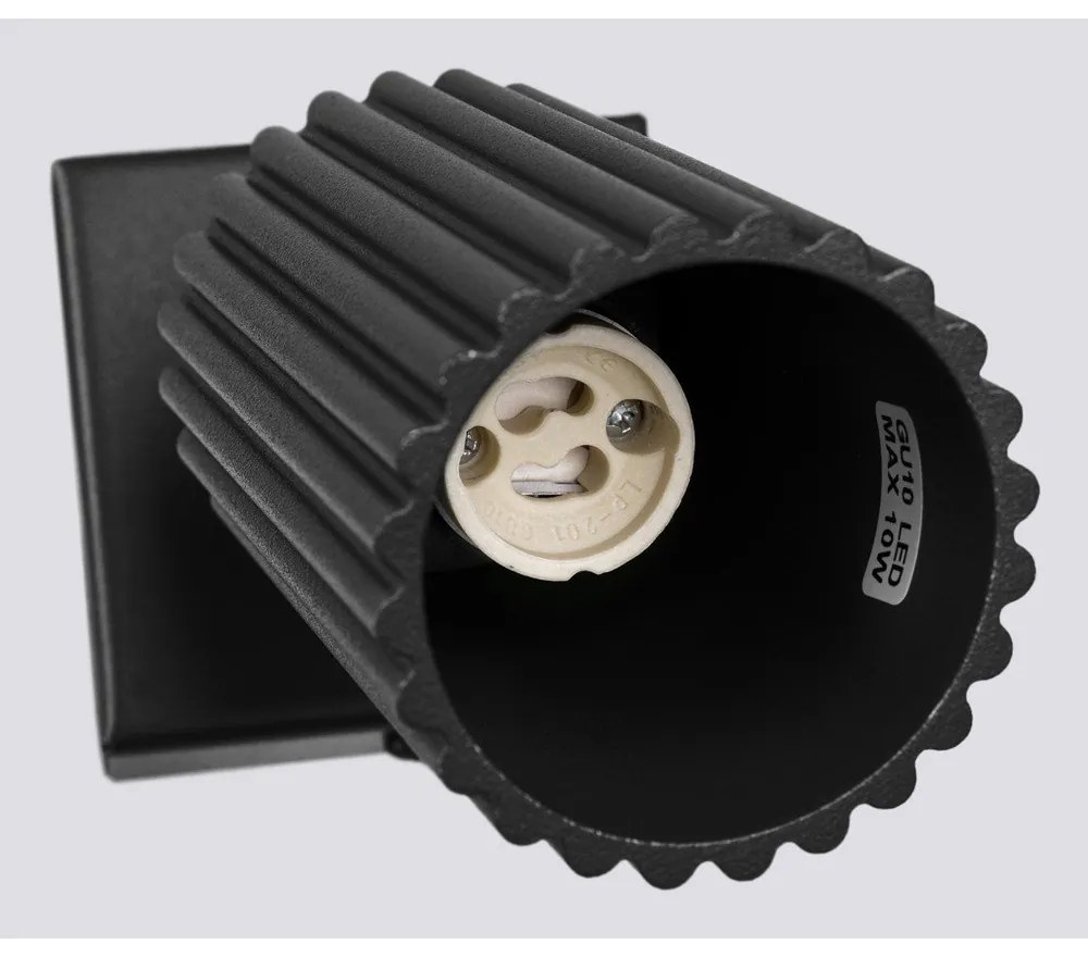 Faretto nero 8x16 cm Gleam – Sollux